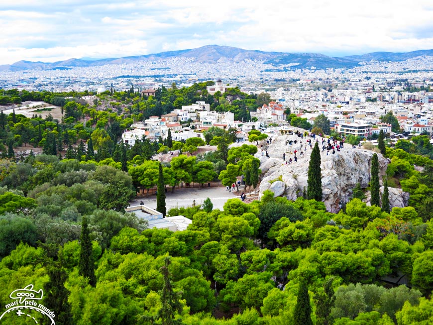 Vista da Acrópole de Atenas
