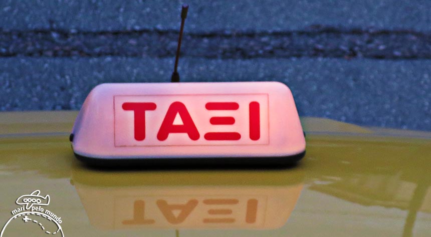Táxi em Atenas