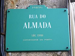 250px-Rua_Almada_placa_(Porto)