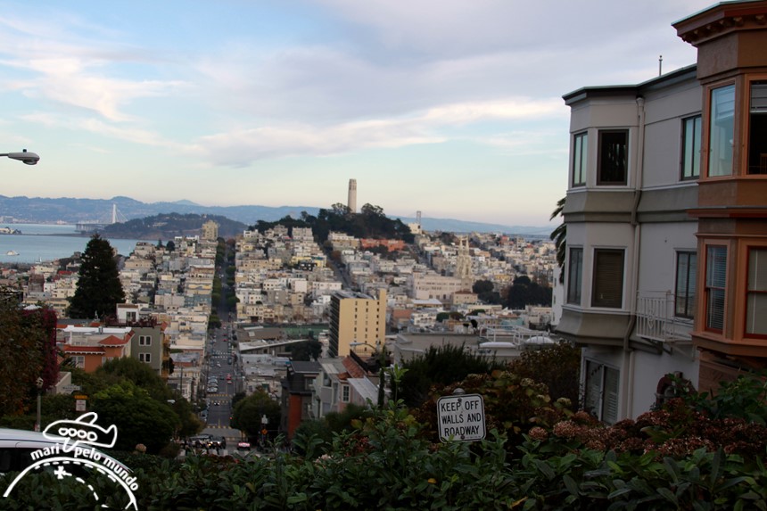 Topo da ladeira da Lombard Street - Sao Francisco