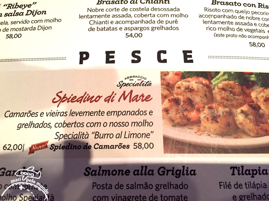 Abbraccio Menu