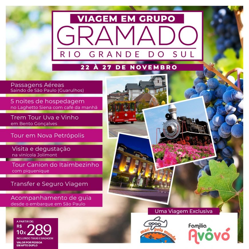 Grupo de viagem Gramado e Canela