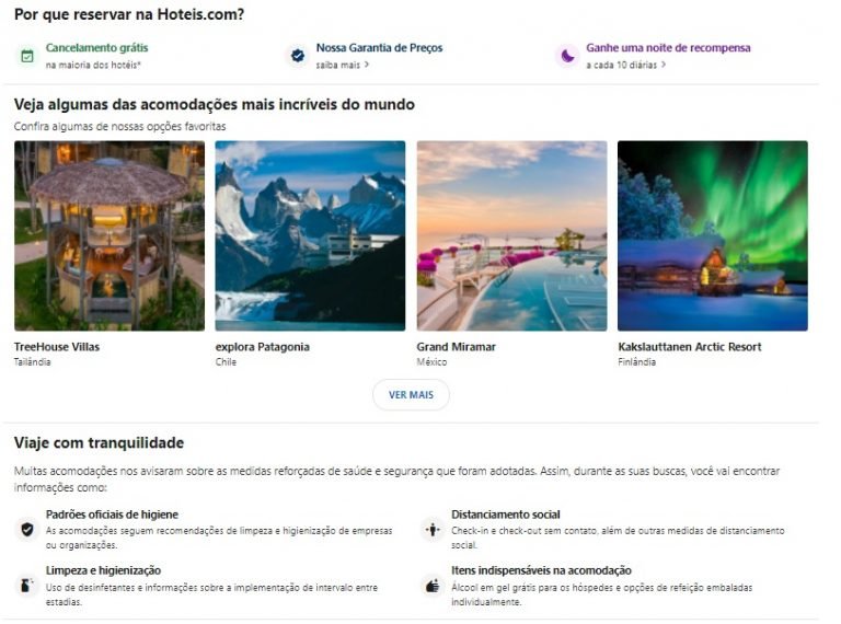 Como reservar no Hoteis. com